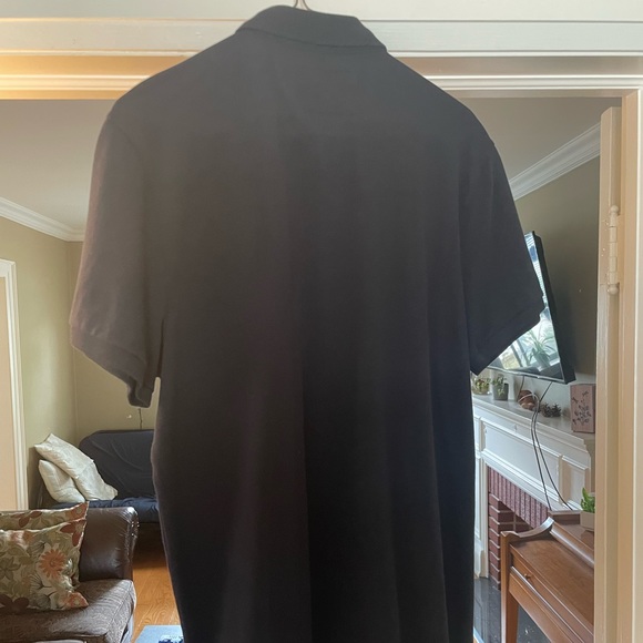 Black Polo with Embroidered Rose Collar - Picture 2 of 3